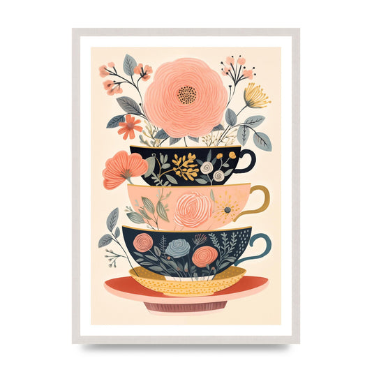 Elegance in Three Stacked Teacups