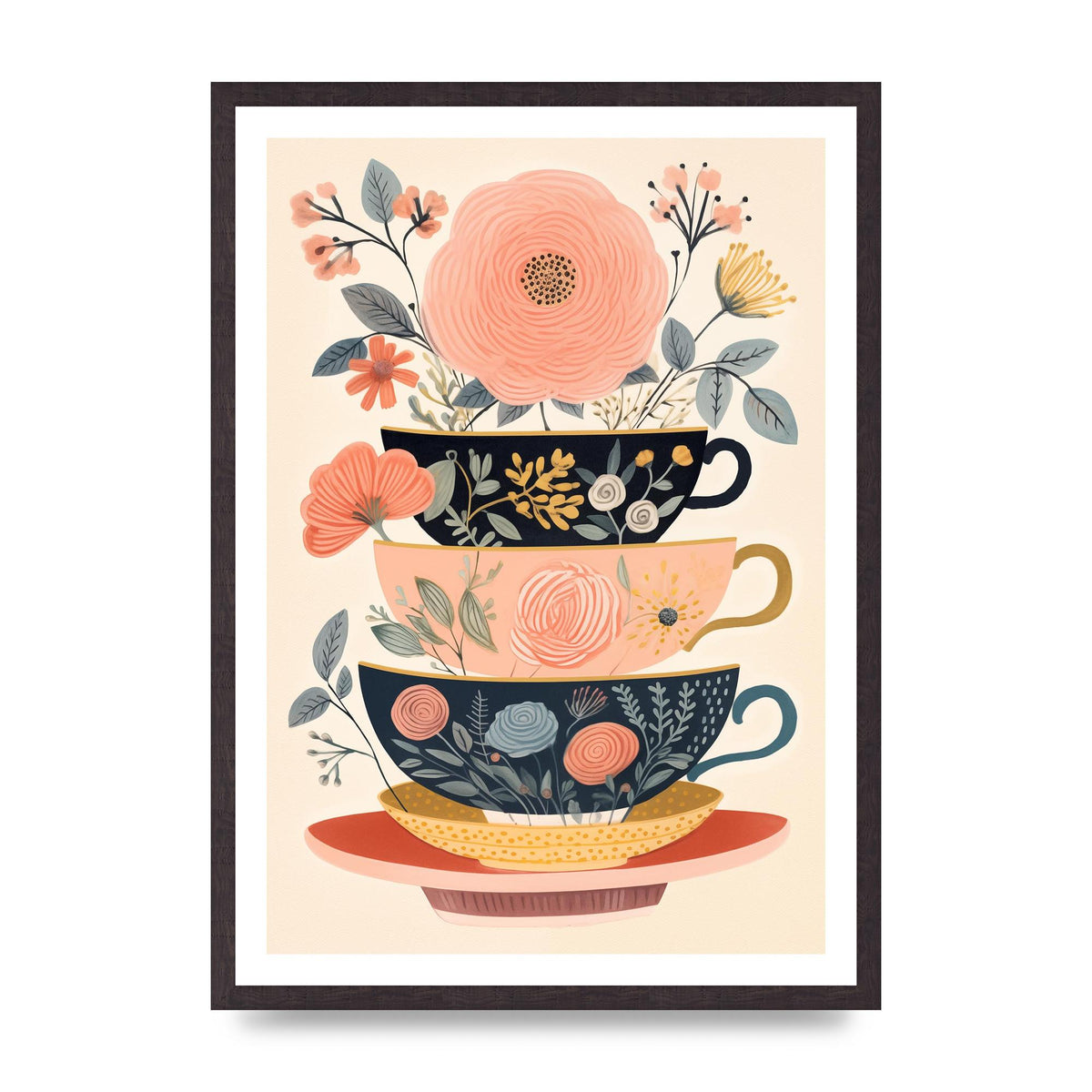 Elegance in Three Stacked Teacups