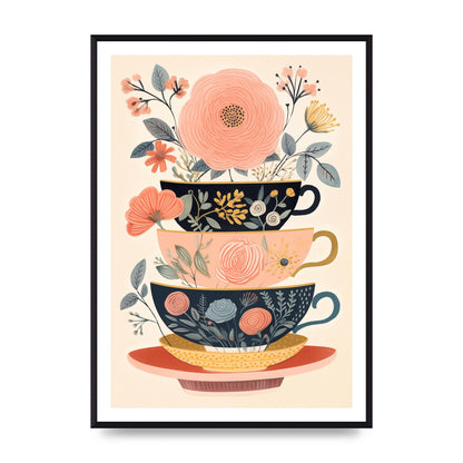 Elegance in Three Stacked Teacups