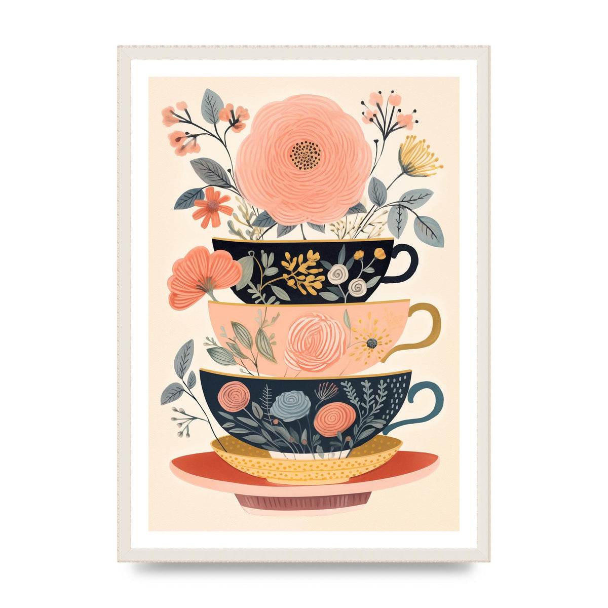 Elegance in Three Stacked Teacups