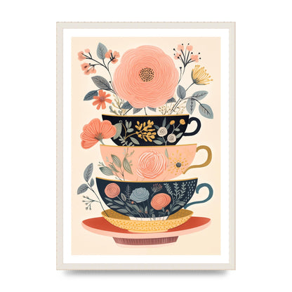 Elegance in Three Stacked Teacups