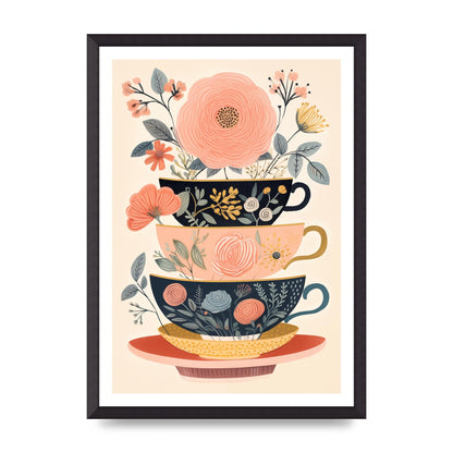 Elegance in Three Stacked Teacups