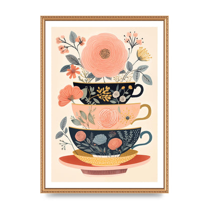Elegance in Three Stacked Teacups
