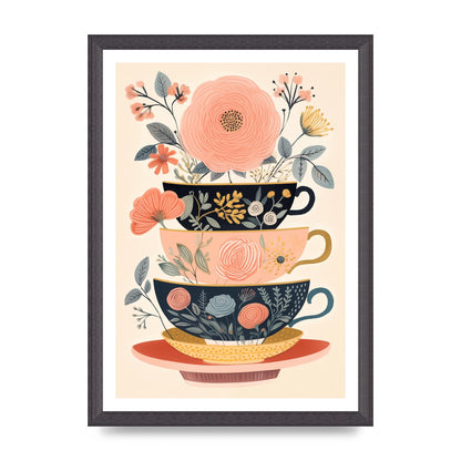 Elegance in Three Stacked Teacups