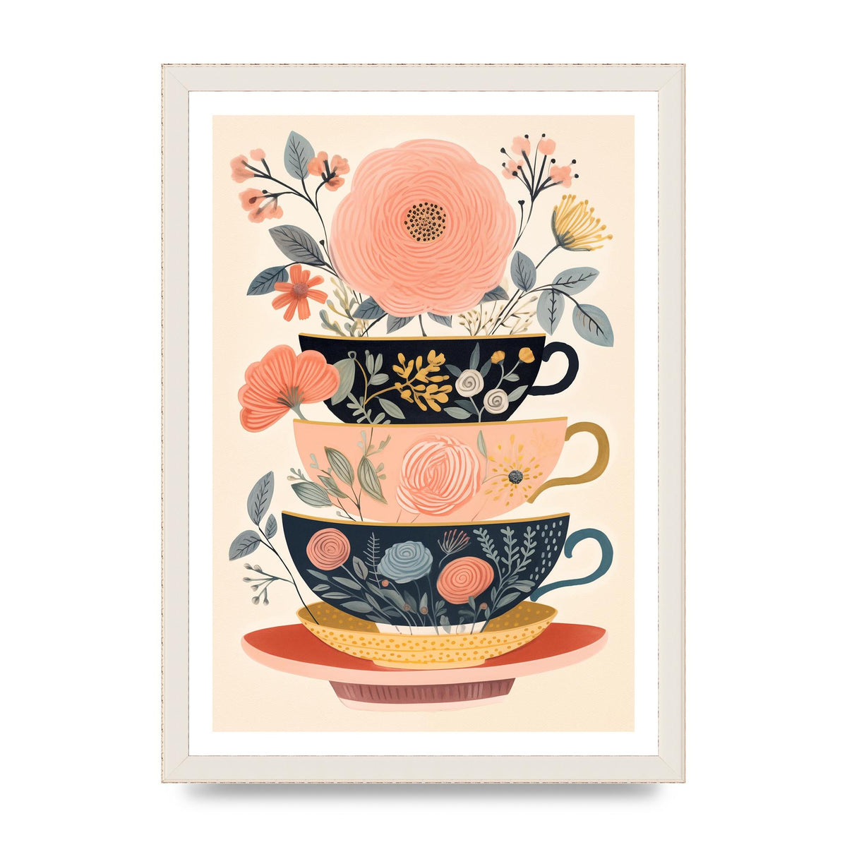 Elegance in Three Stacked Teacups