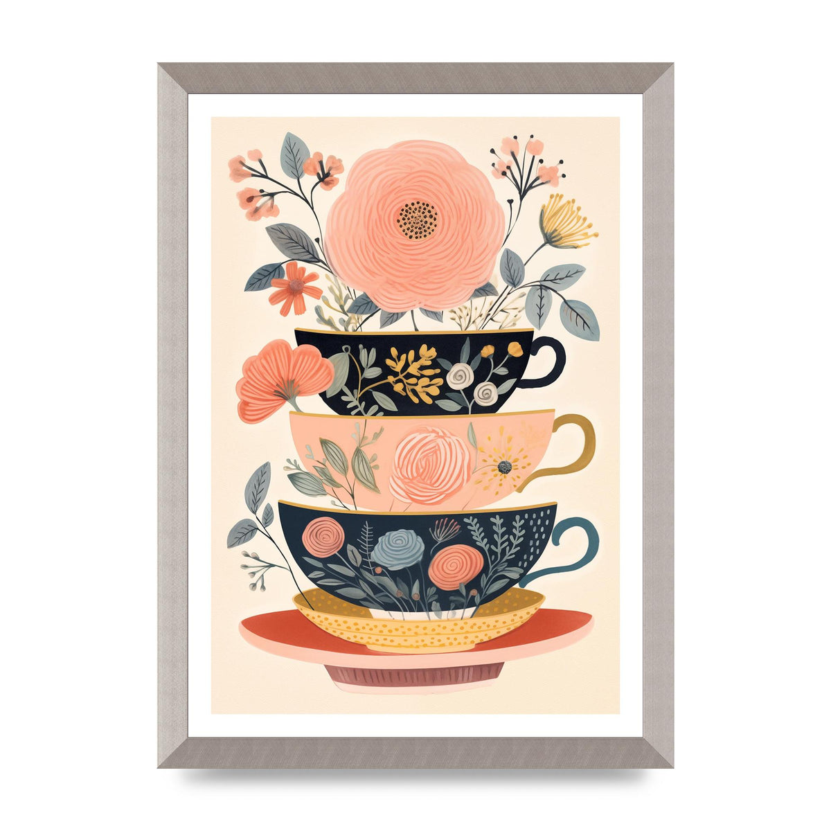 Elegance in Three Stacked Teacups
