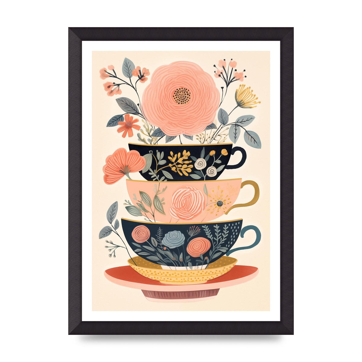 Elegance in Three Stacked Teacups