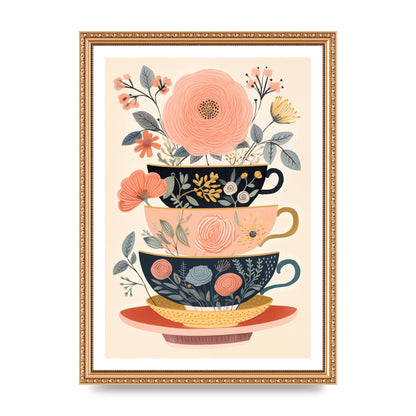 Elegance in Three Stacked Teacups