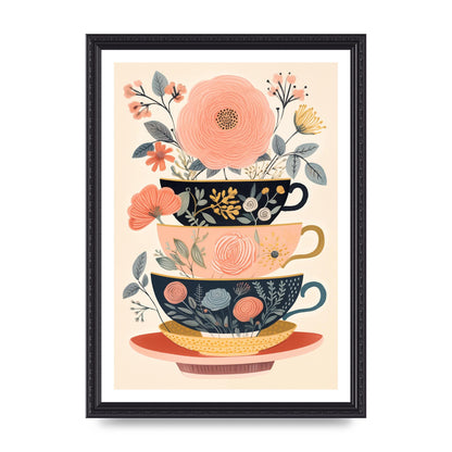 Elegance in Three Stacked Teacups