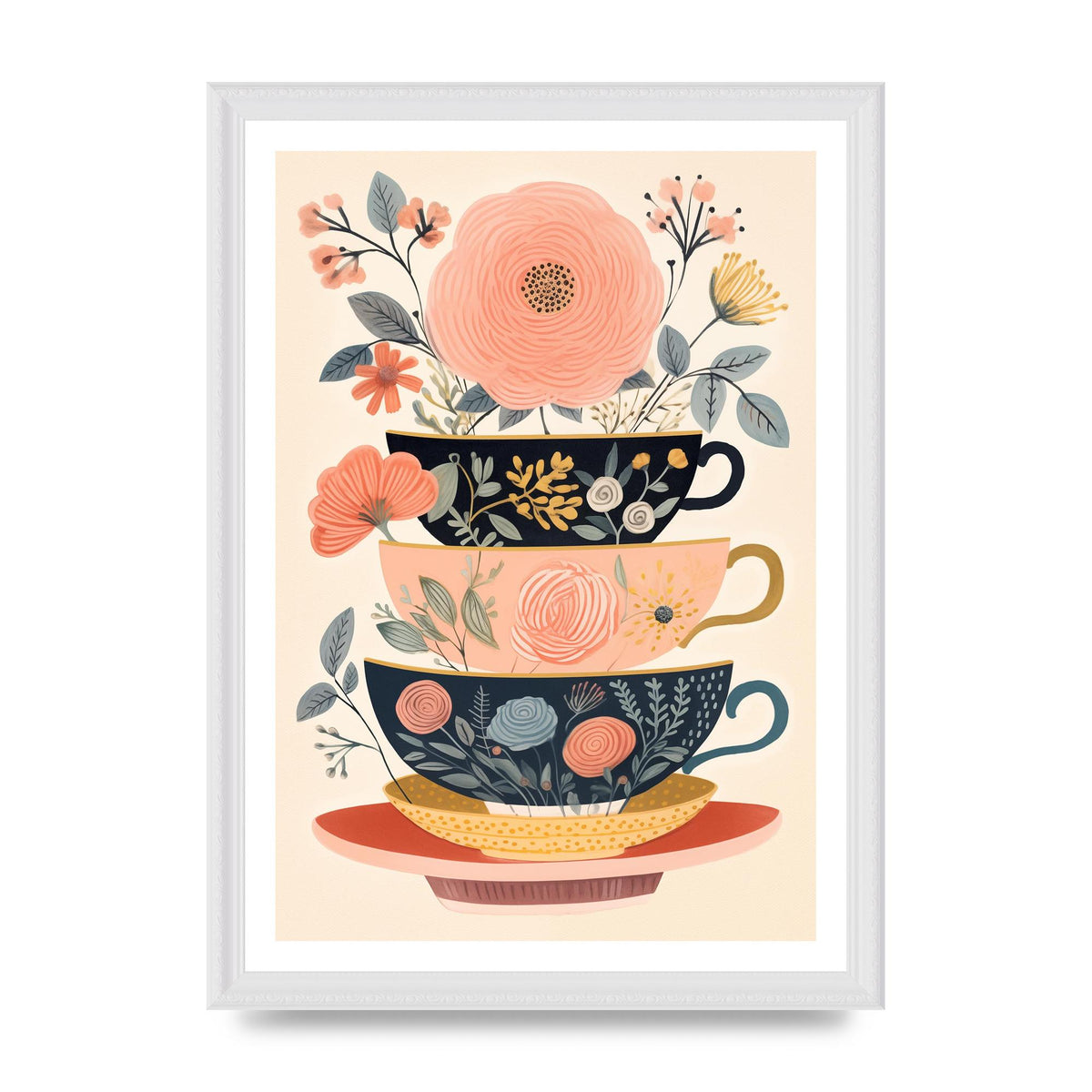 Elegance in Three Stacked Teacups