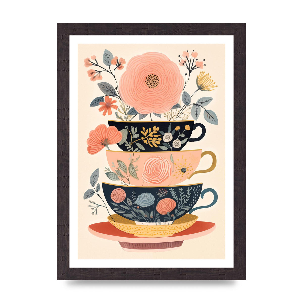 Elegance in Three Stacked Teacups