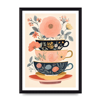 Elegance in Three Stacked Teacups