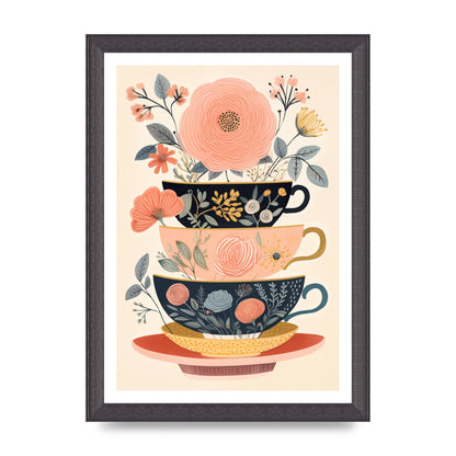 Elegance in Three Stacked Teacups