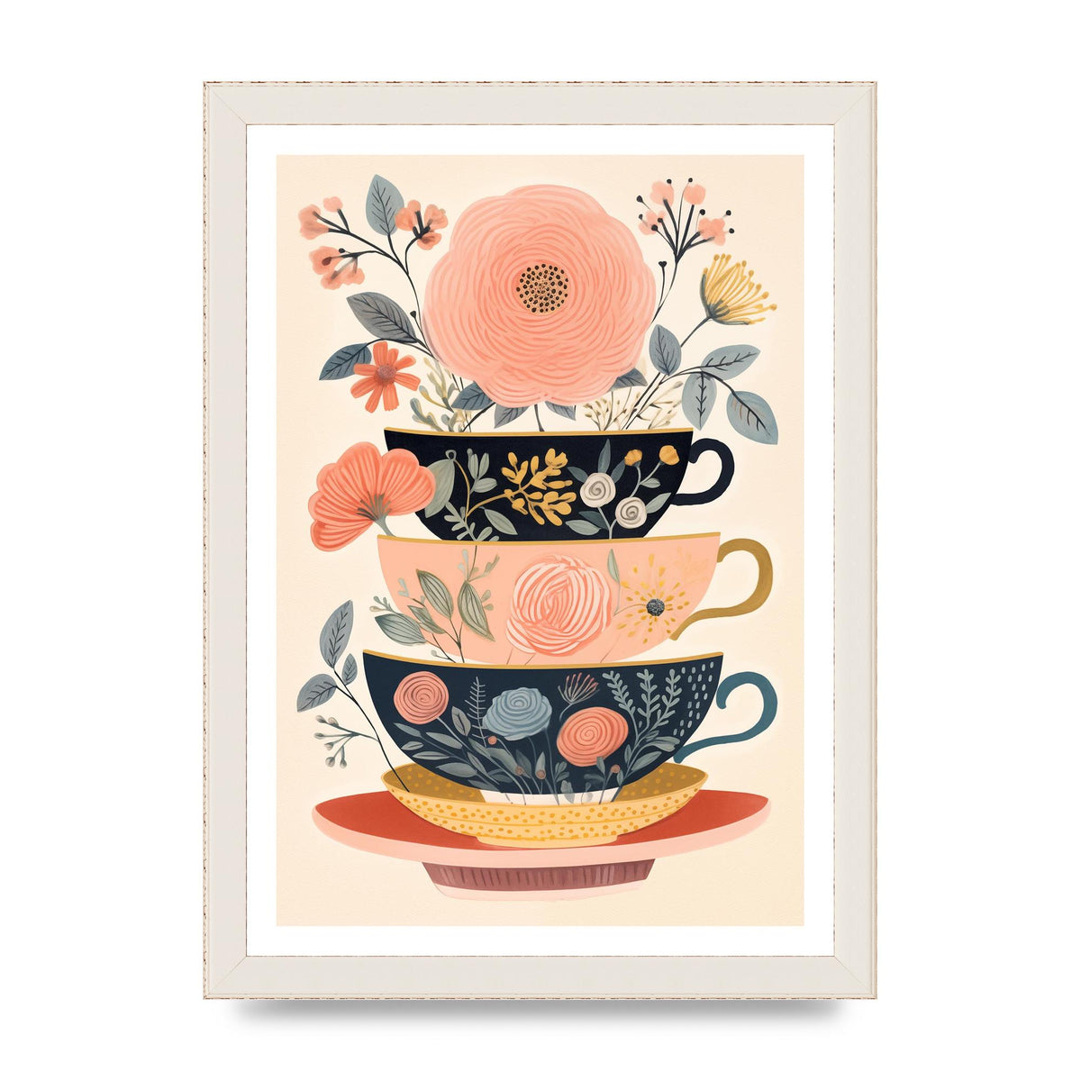 Elegance in Three Stacked Teacups