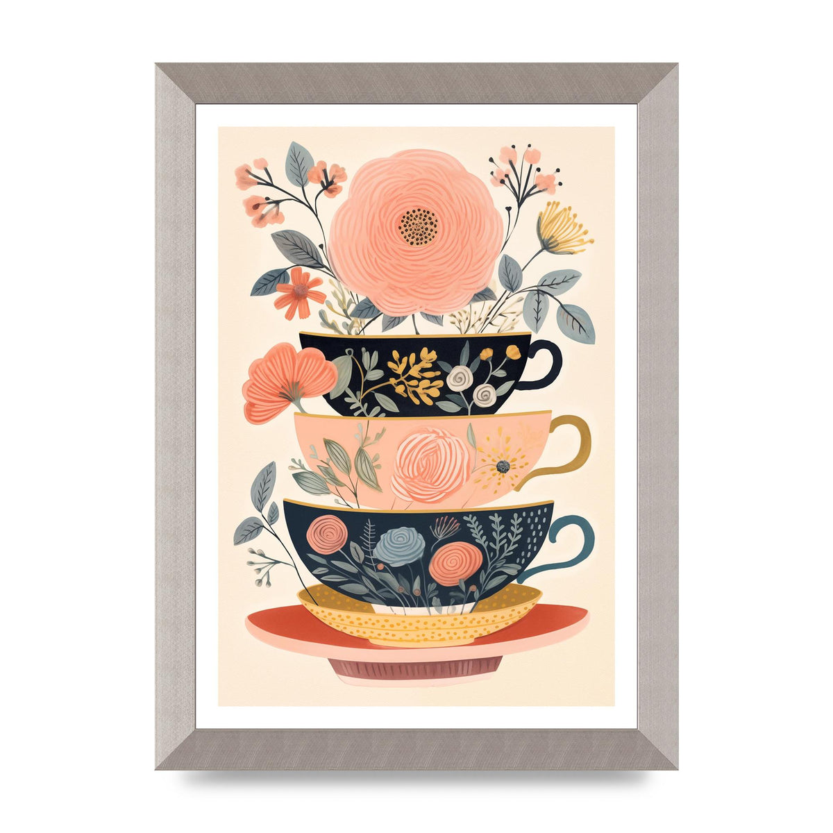 Elegance in Three Stacked Teacups