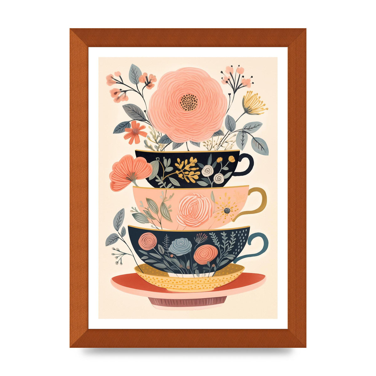 Elegance in Three Stacked Teacups