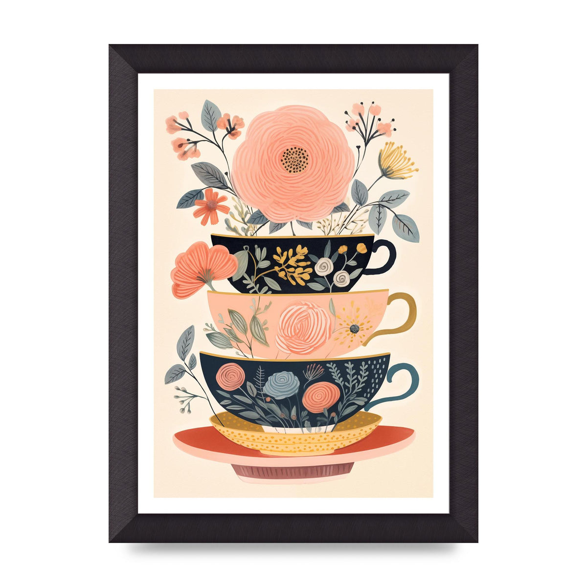Elegance in Three Stacked Teacups