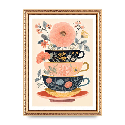 Elegance in Three Stacked Teacups