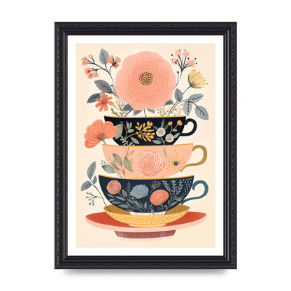 Elegance in Three Stacked Teacups