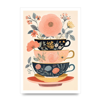 Elegance in Three Stacked Teacups