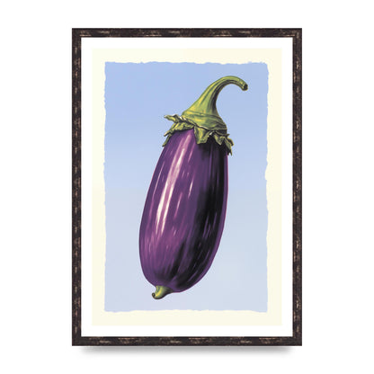 Vivid Eggplant Risograph Artwork
