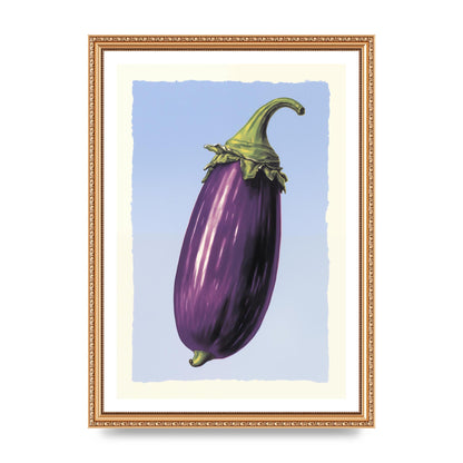 Vivid Eggplant Risograph Artwork