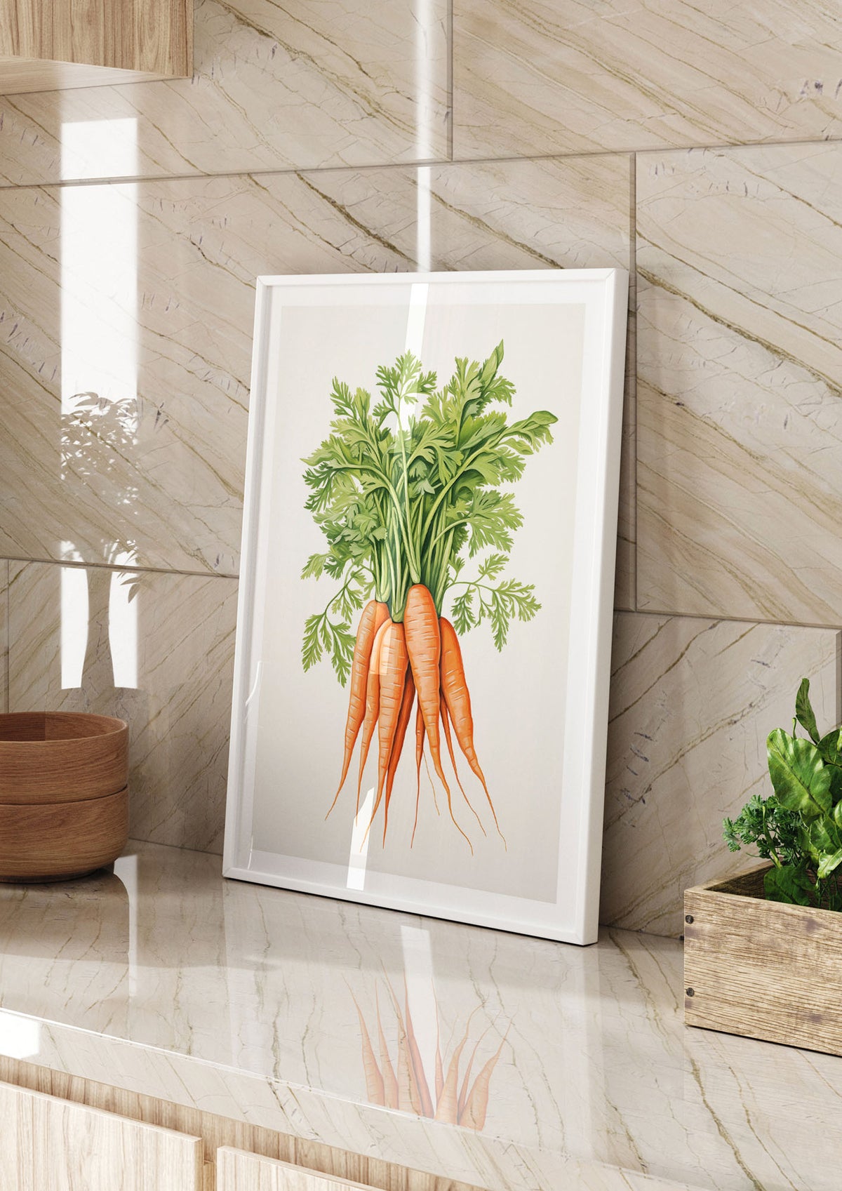 Vibrant Orange Carrots Minimalist Graphic
