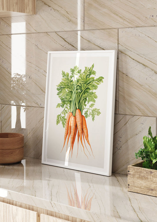 Vibrant Orange Carrots Minimalist Graphic