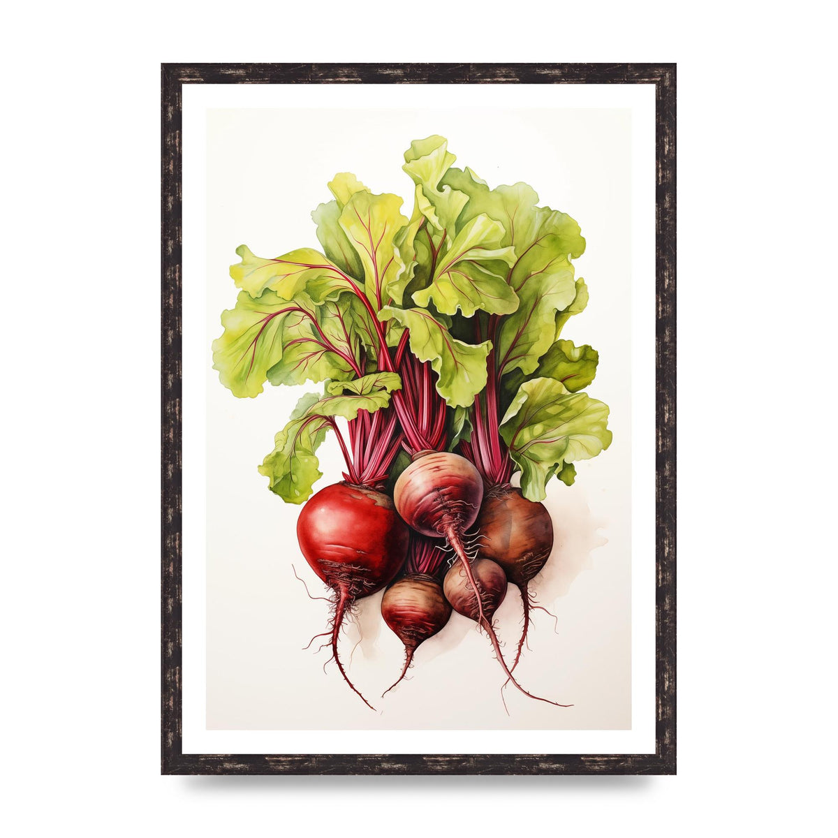 Deep Red Beet Cluster Risograph