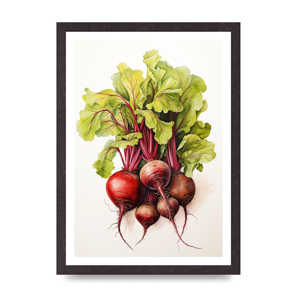 Deep Red Beet Cluster Risograph
