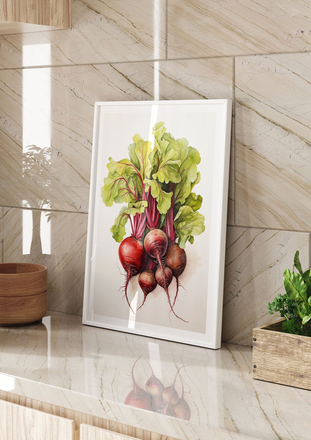 Deep Red Beet Cluster Risograph