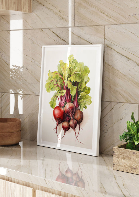 Deep Red Beet Cluster Risograph