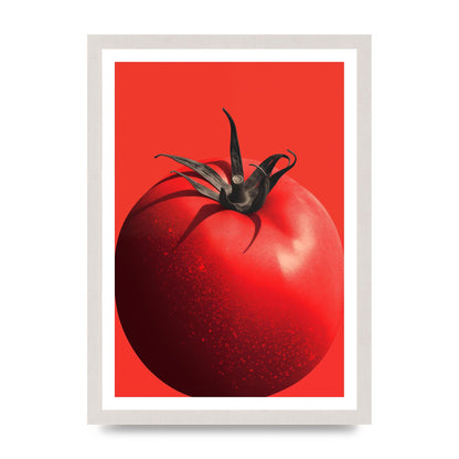 Juicy Textured Red Tomato Risograph