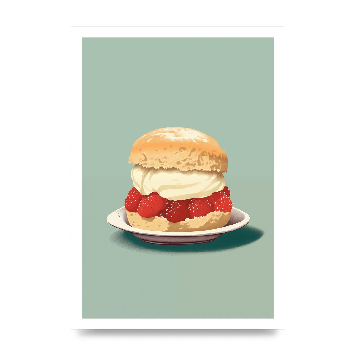 British Scone Art Risograph Simplicity