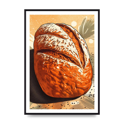 Textured British Bread in Risograph