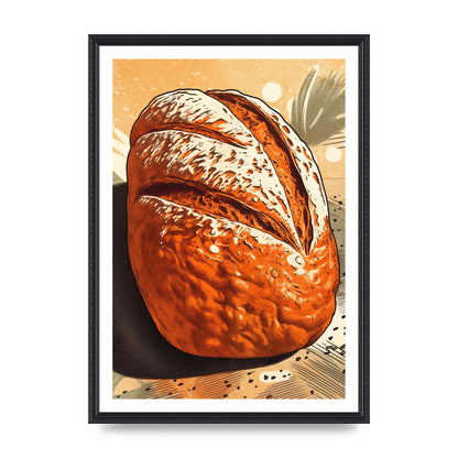 Textured British Bread in Risograph