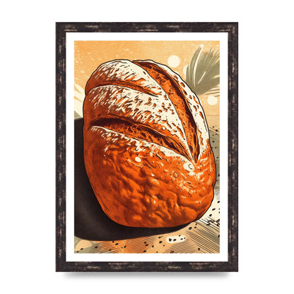 Textured British Bread in Risograph