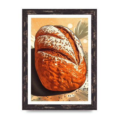Textured British Bread in Risograph