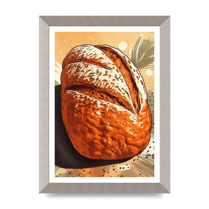 Textured British Bread in Risograph