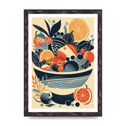 Contemporary Fruit Bowl Risograph