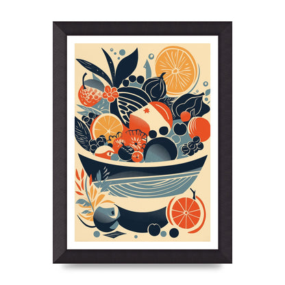 Contemporary Fruit Bowl Risograph