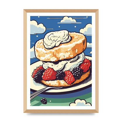 British Scone with Clotted Cream Art