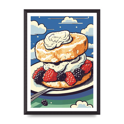 British Scone with Clotted Cream Art