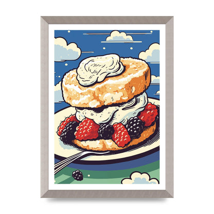 British Scone with Clotted Cream Art