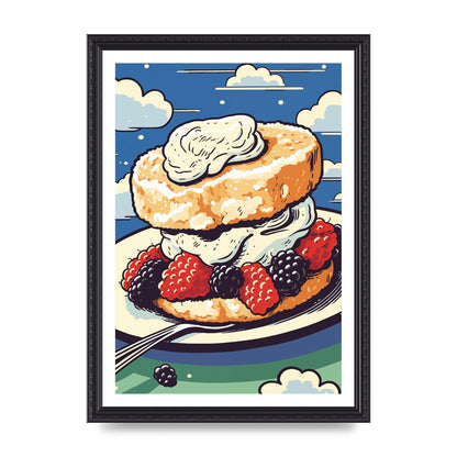 British Scone with Clotted Cream Art