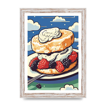 British Scone with Clotted Cream Art