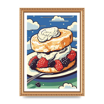 British Scone with Clotted Cream Art