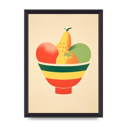 Minimalist Fruit Bowl Risograph Print