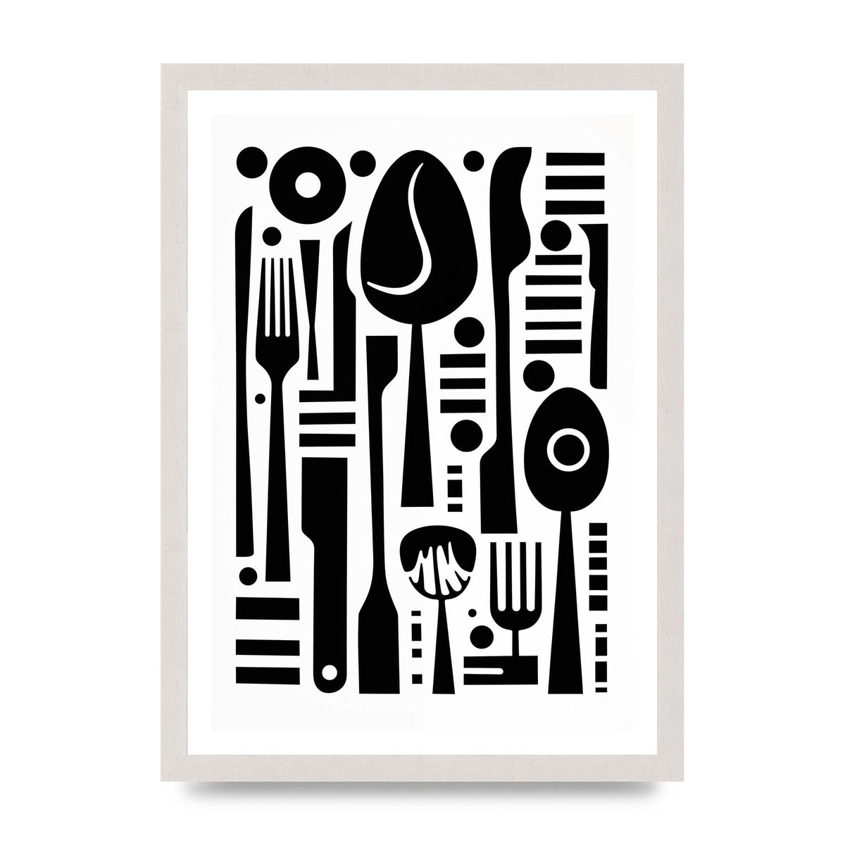 Geometric Kitchen Utensils Riso Art