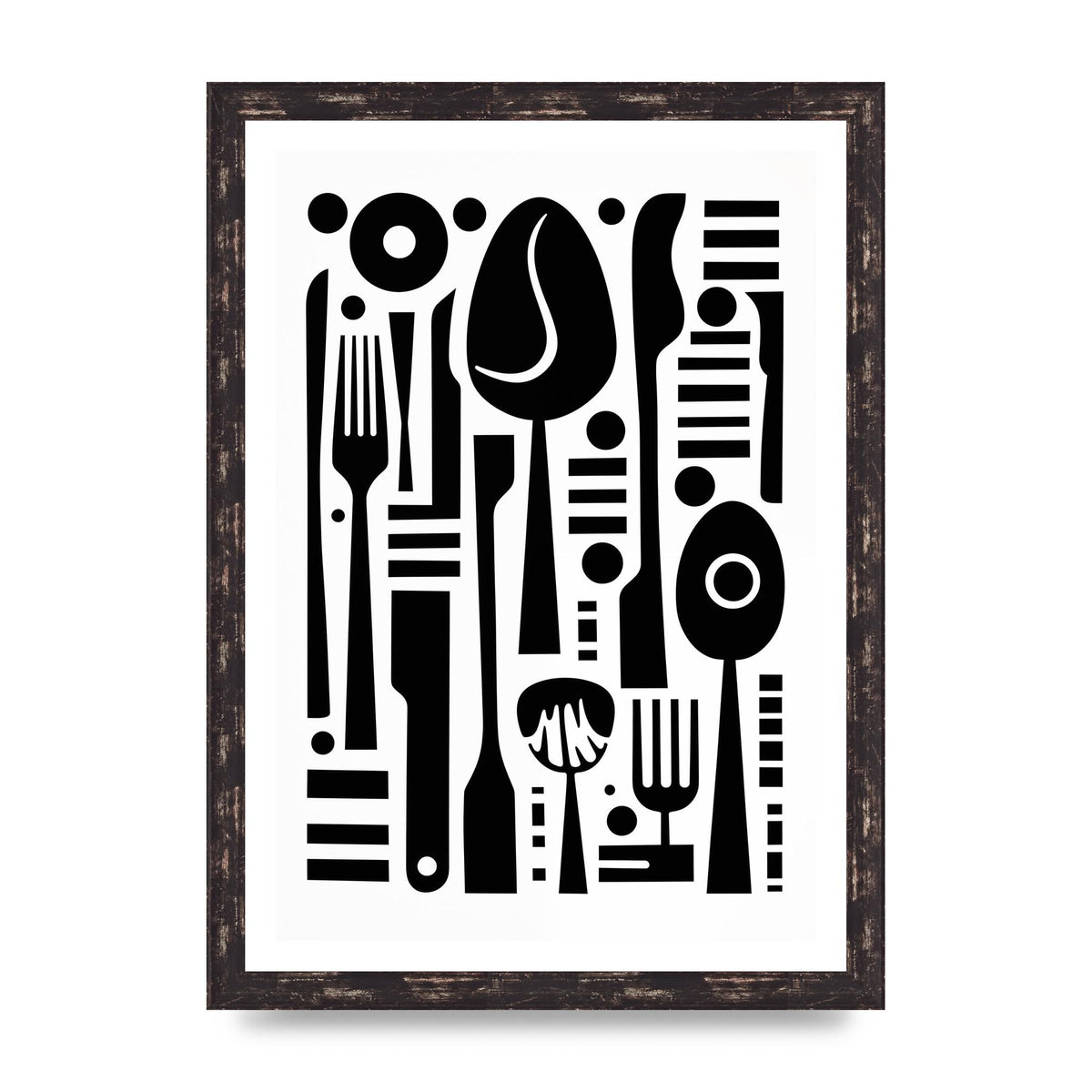 Geometric Kitchen Utensils Riso Art